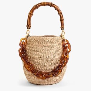 Clare V Shortie Strap in Tortoise Resin, New w/ Bag